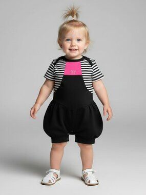 Kidcuteture NWT Baby Girls Romper Black